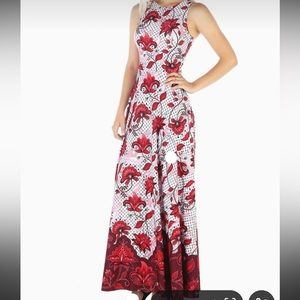 Blackmilk December Blooms Red Princess Maxi Dress